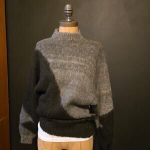 100% Alpaca wool handmade in Bolivia vintage-style geometric colorblock size s/m